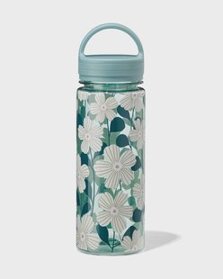 HEMA Drinkfles 700ml bloemen (groen)