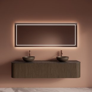 Spiegel Gliss Design Lenus met LED Verlichting en Verwarming 100x70 cm