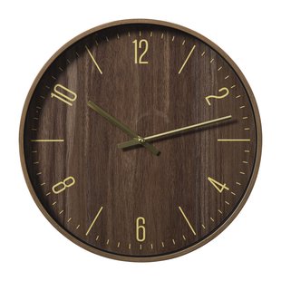 Wandklok - bruin - ø40.2x4,5 cm
