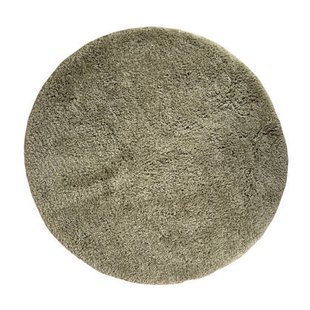 Rond hoogpolig vloerkleed Pilo groen polyester Interieur05