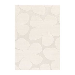 sweeek - Binnentapijt met bloemenpatroon, crème