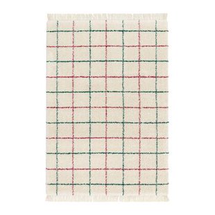 sweeek - Binnentapijt met gekleurd ruitpatroon en franjes