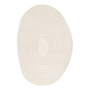 sweeek - Binnentapijt in de vorm van een kiezelsteen met crèmekleurig