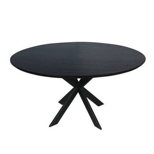 Starfurn Eiken eettafel Ferris | Rond 150 cm | Zwart
