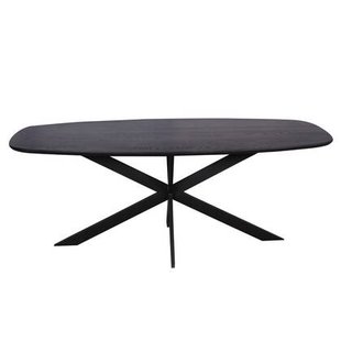 Starfurn Eiken eettafel Ferris | Deens Ovaal 200 cm | Zwart