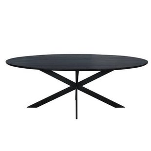 Starfurn Eiken eettafel Ferris | Ovaal 210 cm | Zwart