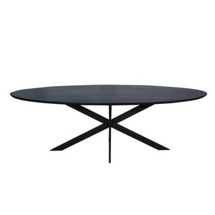 Starfurn Eiken eettafel Ferris | Ovaal 240 cm | Zwart