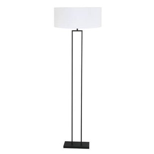 Steinhauer - vloerlamp - Stang - zwart - linnen metaal - Ø 50cm - E27