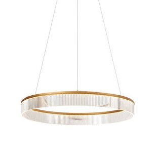 QAZQA Moderne hanglamp messing 78cm incl. LED 3-staps dimbaar -