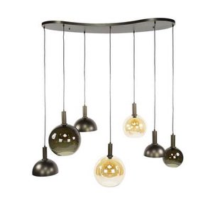 Giga Meubel - Hanglamp Bruin Glas - 145x45x150cm - Sienna