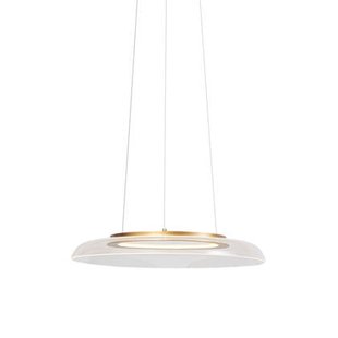 QAZQA Design hanglamp goud en transparant 3-staps dimbaar - Scacrylic