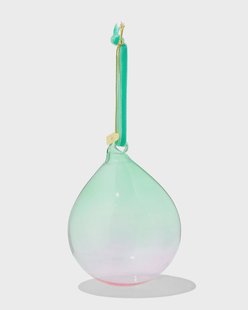HEMA Kerstbal 8cm glas gradient groen-roze