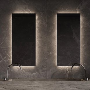 Spiegel Martens & Meijer Dublin 45x105 cm met Indirecte Verlichting Rondom, Incl. Verwarming & Dimbare Sensor