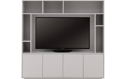 Goossens Basic Tv Meubel Madrid, 4 deuren 7 open vakken 1 tv paneel