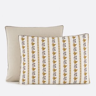 Kussensloop van gewassen katoen, Rosarius