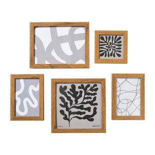 Fotolijstjes - hout - set van 5