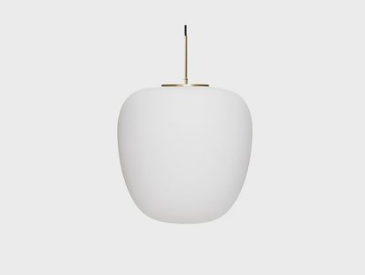 Muse hanglamp Ø 40 cm opaal/messing Hübsch - Woonkamer - Scandinavisch - Glas - 1 lamp