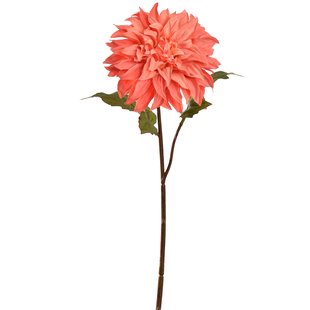 Kunstbloem Dahlia - Zalm - 60 cm