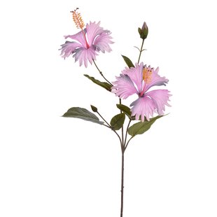 Kunstbloem Hibiscus - Lila - 70 cm SALE