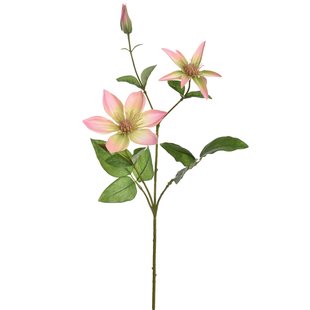 Kunstbloem Clematis - Roze - 65 cm