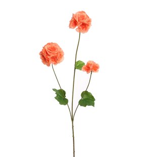 Kunstbloem Begonia - oranje - 75 cm