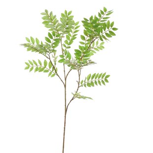 Kunstbloem Sorbus blad - Groen - 110 cm SALE