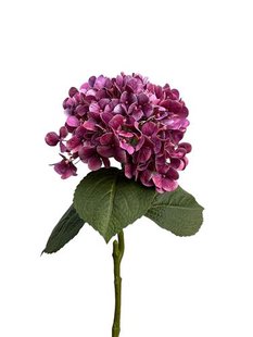 Kunstbloem Hortensia - Paars - 75 cm - real touch