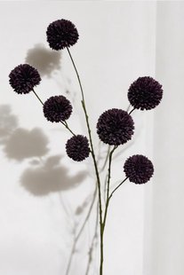 Kunstbloem Pompom - Donker Paars - 98 cm