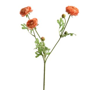 Kunstbloem Ranonkel - Oranje - 62 cm