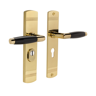 De Oude Deurklink Retro buitendeurbeslag klink/klink PC55 glanzend messing