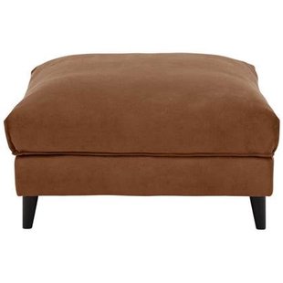 Goossens Hocker Jonas in stof fijn geweven cognac