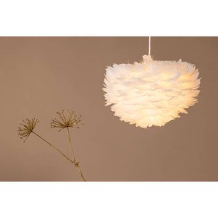 Fjôrd - Plafondlamp Wit Veren - 35x35x20cm - Nicola
