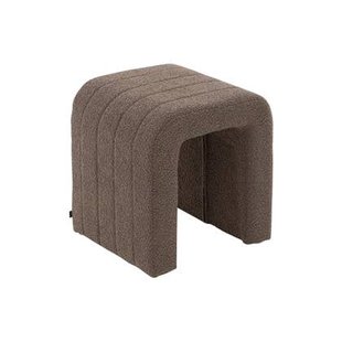 Goossens Hocker Ebba in boucle donkerbruin