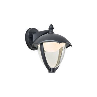 QAZQA Smart buiten wandlamp zwart met helder glas incl. LED IP54 -