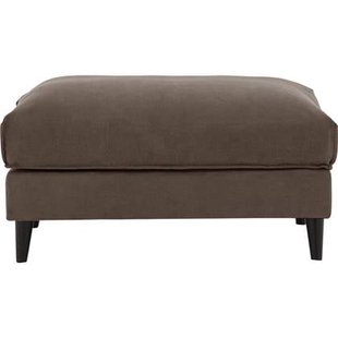 Goossens Hocker Jonas in stof fijn geweven middengrijs