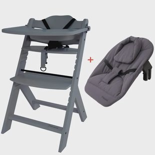 Prénatal houten kinderstoel Evan bundel grijs