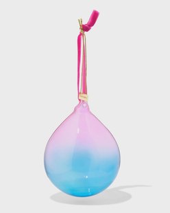 HEMA Kerstbal 8cm glas gradient blauw-roze