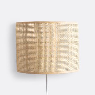 Wandlamp in gevlochten rotan, Dolkie