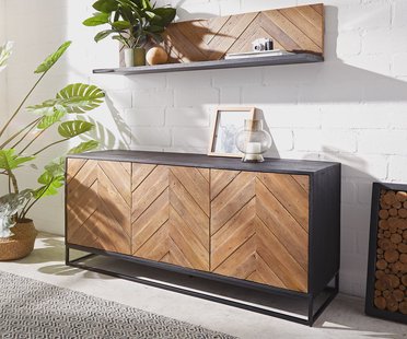 DELIFE Dressoir Famke 145 cm mango teak 3 deuren