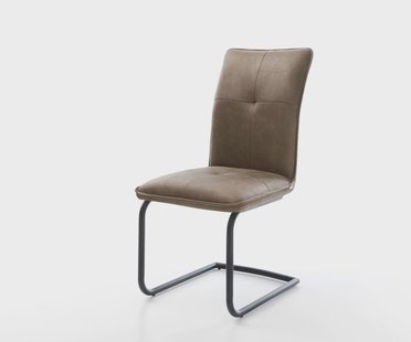 DELIFE Sledemodel Maddy-Flex microvelours taupe vintage sledemodel rond zwart