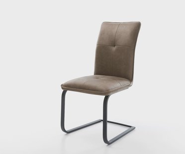 DELIFE Sledemodel Maddy-Flex microvelours taupe vintage sledemodel vlak zwart