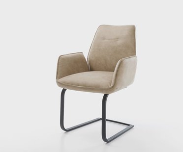 DELIFE Sledemodel Zoa-Flex microvelours beige vintage sledemodel vlak zwart pocketveer kern