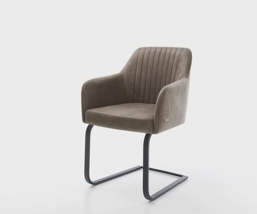 DELIFE Sledemodel Greg-Flex microvelours taupe vintage sledemodel vlak zwart pocketveer kern