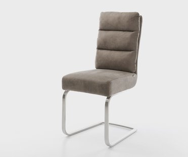 DELIFE Sledemodel Pela-Flex microvelours taupe vintage sledemodel vlak roestvrij staal pocketveer kern