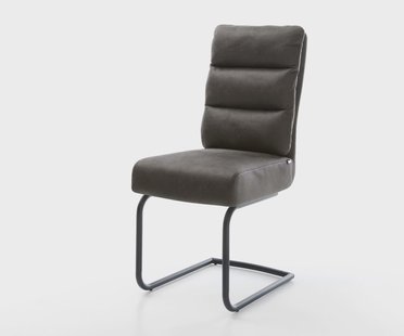 DELIFE Sledemodel Pela-Flex microvelours antraciet vintage sledemodel rond zwart pocketveer kern