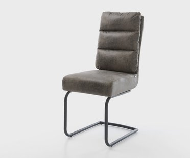 DELIFE Sledemodel Pela-Flex microvelours grijs antiek sledemodel rond zwart pocketveer kern