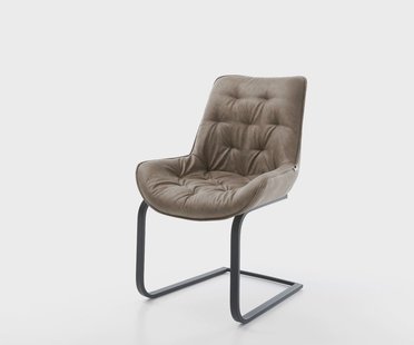 DELIFE Sledemodel Taimi-Flex microvelours taupe vintage sledemodel vlak zwart