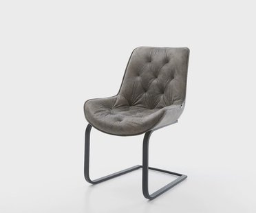 DELIFE Sledemodel Taimi-Flex microvelours grijs antiek sledemodel vlak zwart