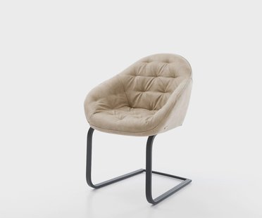 DELIFE Sledemodel Gaio-Flex microvelours beige vintage sledemodel vlak zwart