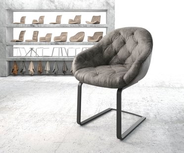 DELIFE Sledemodel Gaio-Flex grijs antiek sledemodel vlak zwart